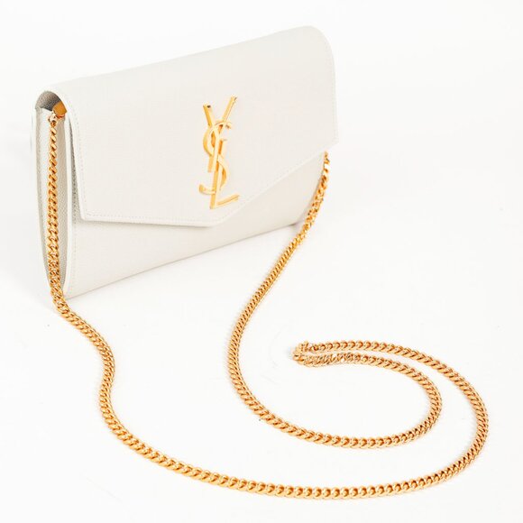 Saint Laurent Uptown Off-White Textured-Leather Mini Shoulder Bag - Picture 6 of 11